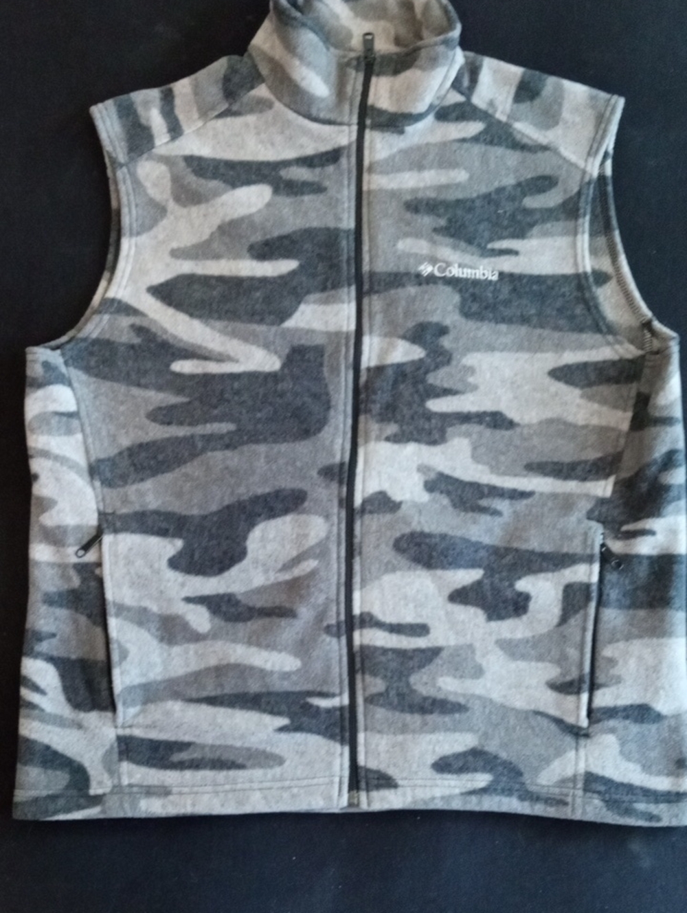 Colimbia Mens Camo Fleece Vest Size Large Pre-Owned